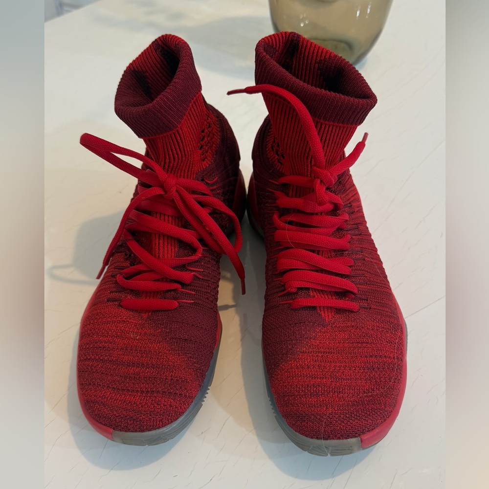 Nike Zoom Red High-Top Knit Sneakers